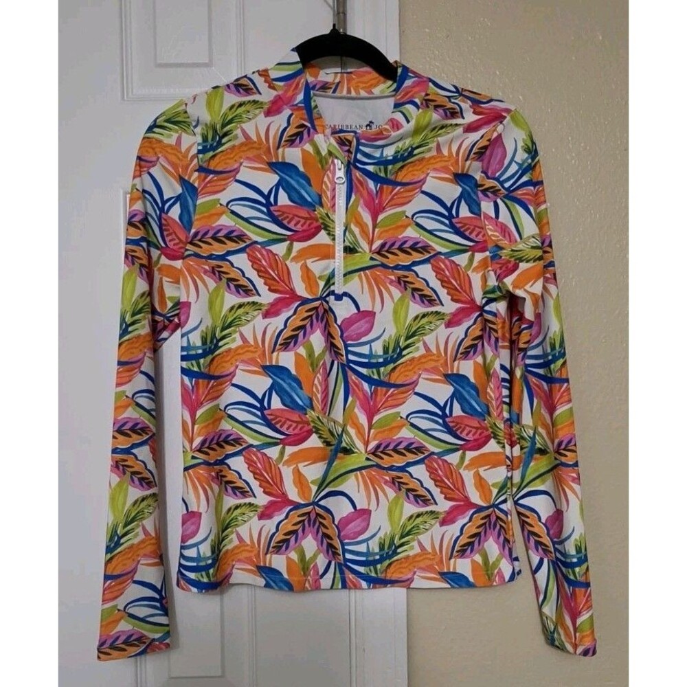 Caribbean Joe women's long-sleeve rash guard